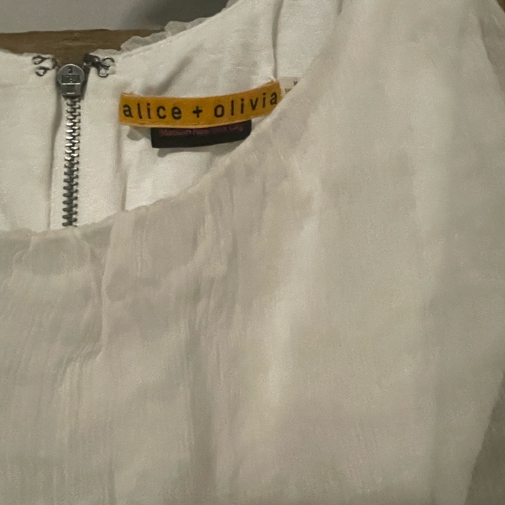 Alice + Olivia Cream Textured Top